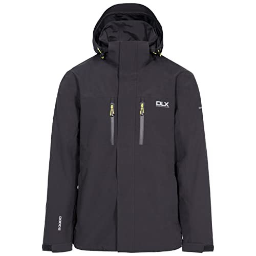 DLX Oswalt męska kurtka wodoodporna z odpinanym kapturem i zamkami wentylacyjnymi pod pachami