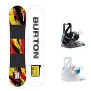 Deski snowboardowe - Snowboard Burton Grom ketchup 110 cm + wiązania - miniaturka - grafika 1