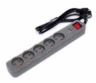 Przedłużacze i rozgałęźniki - PRZEDŁUŻACZ Z GNIAZDKAMI USB 3M KD4034 - miniaturka - grafika 1