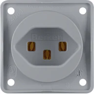 Gniazdka elektryczne - Hager Polo Integro Flow Gniazdo z/u /Szwajcaria/ typ 23 szary mat 962592506 962592506 - miniaturka - grafika 1