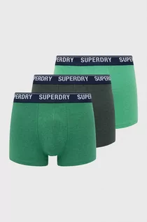 Majtki męskie - Superdry bokserki (3-pack) męskie kolor zielony - grafika 1