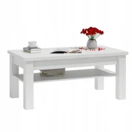 Ławy i stoliki kawowe - Ława Ławostół Stolik Rozkładana Z Półką Biały Mat - miniaturka - grafika 1
