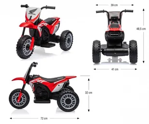Pojazd na akumulator Motocykl HONDA CRF 450R Red - Pojazdy elektryczne dla dzieci - miniaturka - grafika 15