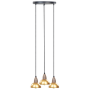 Lampy sufitowe - Lampa wisząca 3-punktowa metalowa mosiężna CASTALY - miniaturka - grafika 1