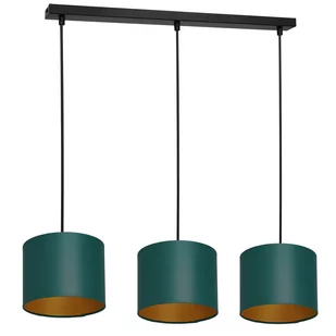 Luminex Arden 3550 Lampa wisząca zwis 3x60W E27 czarny/zielony/złoty - Lampy sufitowe - miniaturka - grafika 1