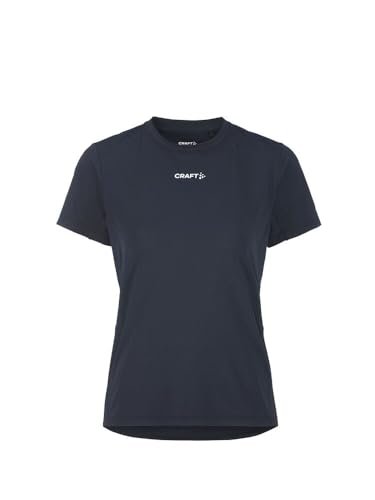 Craft Damska koszulka sportowa ADV Essence SS Tee 2 Blaze – oddychająca koszulka fitness L z poliestru pochodzącego z recyklingu – koszulka funkcyjna z krótkim rękawem do jogi i treningu