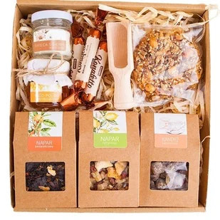 KOSZ PREZENTOWY PREZENT UPOMINEK świeczka sojowa miód napary CYTRYNA POMARAŃCZA ZDROWY - Zestawy upominkowe KOSZ PREZENTOWY PREZENT UPOMINEK świeczka sojowa miód napary CYTRYNA POMARAŃCZA ZDROWY - Zestawy upominkowe - miniaturka - grafika 1