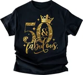 Koszulki i topy damskie - damska koszulka na 50 urodziny - miniaturka - grafika 1