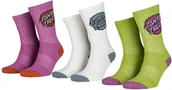 Skarpetki damskie - skarpety damskie SANTA CRUZ POP DOT 3 PACK CREW SOCKS Assorted - miniaturka - grafika 1