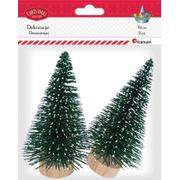 Ozdoby bożonarodzeniowe - Titanum Drzewka plastikowe choinki zielone 2szt - Titanum - miniaturka - grafika 1