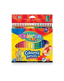 PATIO patio Kredki ołówkowe trójkątne 24 kol.+ tem Colorino Kids new - Przybory szkolne - miniaturka - grafika 1