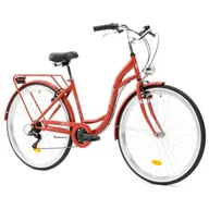 Rowery - Rower miejski INDIANA Moena S7B 28 cali damski Perłowy róż - miniaturka - grafika 1