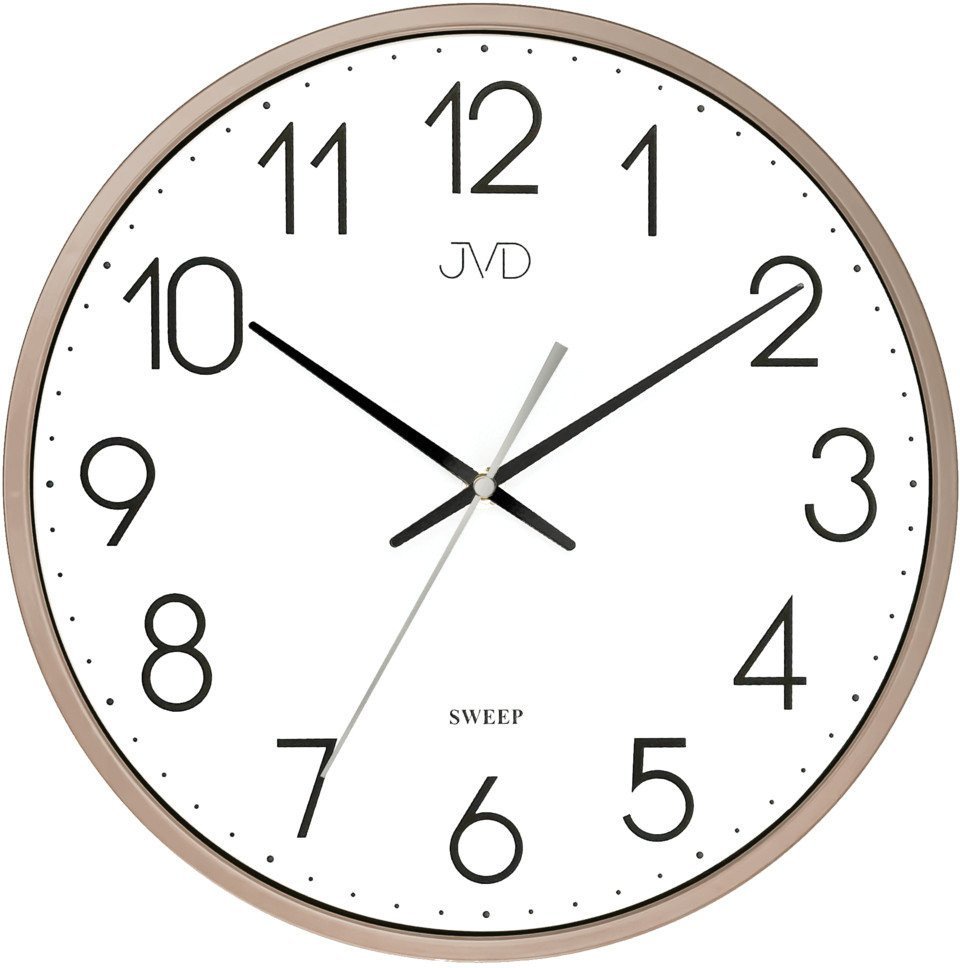 Zegar ścienny JVD HX8016.2 różowe złoto 30 cm .