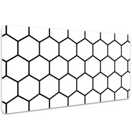 Podkładki na biurko - Podkładka na całe biurko Biało-czarne hexagony 100x50 cm - miniaturka - grafika 1