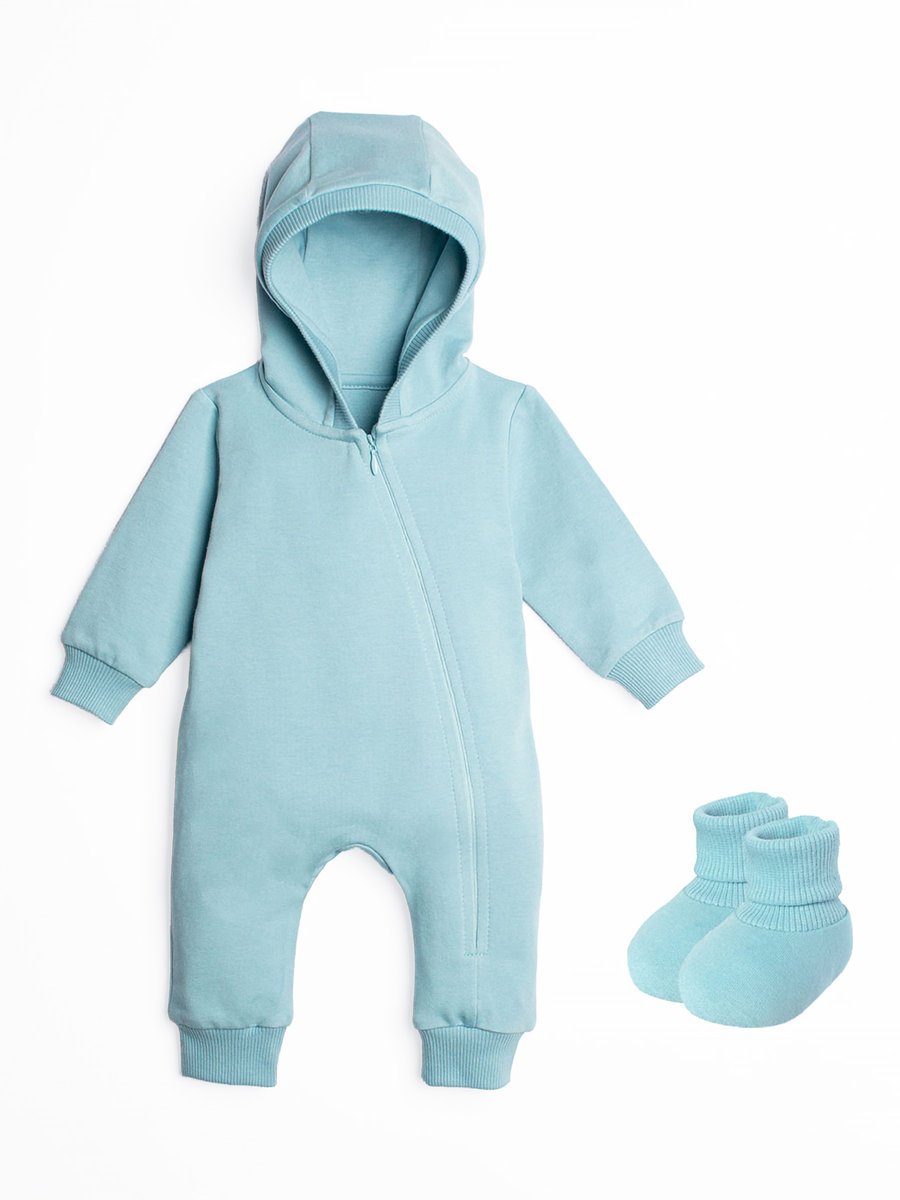 Chłopięcy komplet kombinezon + buciki niebieski Nicol r.68