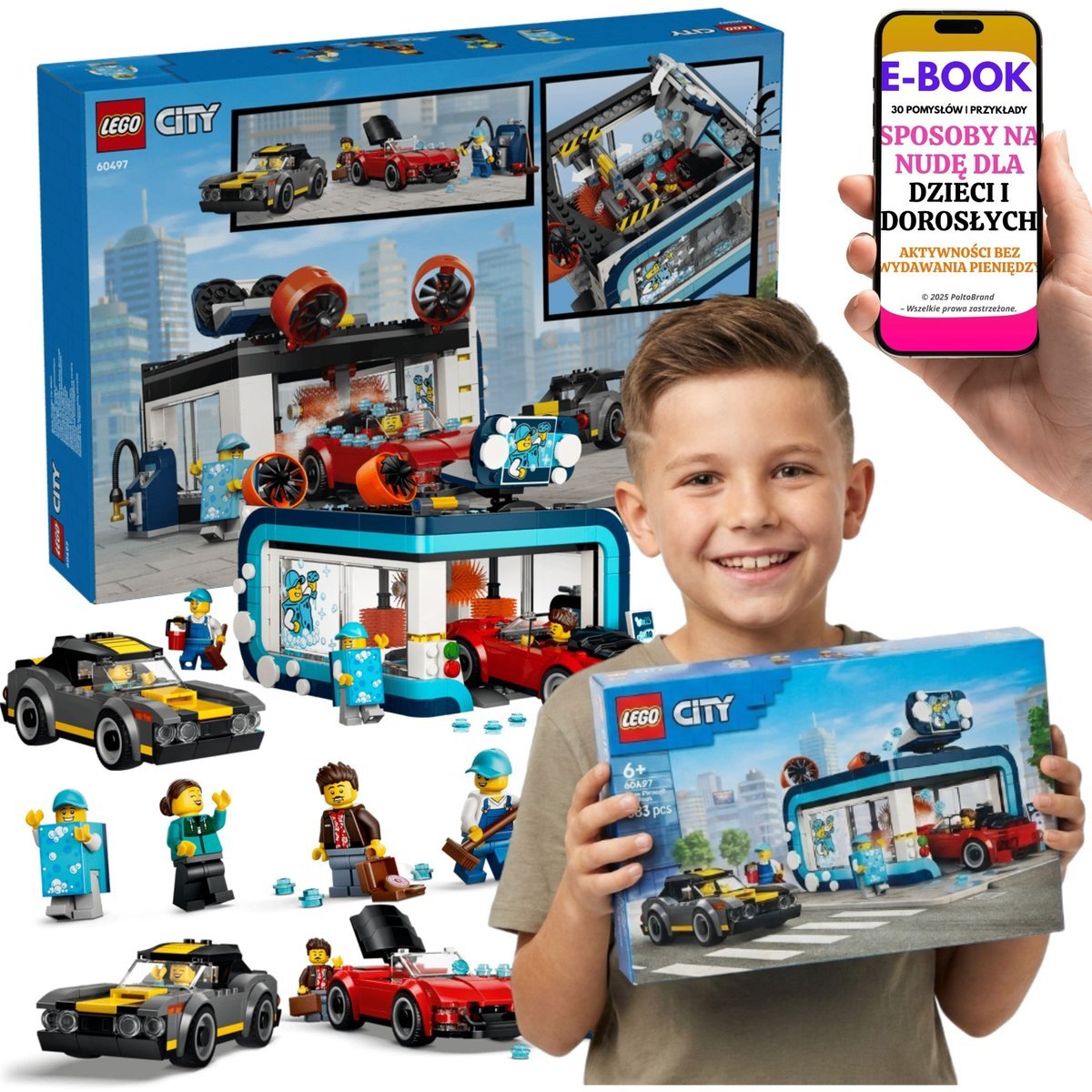 LEGO City Interaktywna Myjnia Samochodowa Dla Dzieci (60497) + E-BOOK-3