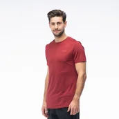 Koszulki męskie - HI-TEC Koszulka Biegowa Męska HADI - MERLOT XL - miniaturka - grafika 1