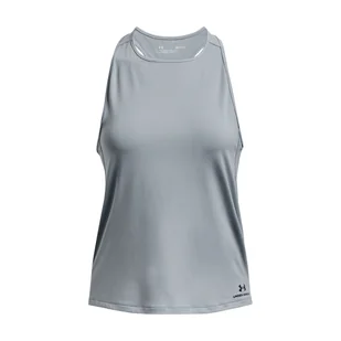 Damska koszulka bez rękawów UNDER ARMOUR RUSH ENERGY TANK 1370064-465 – Szary - Koszulki i topy damskie - miniaturka - grafika 1