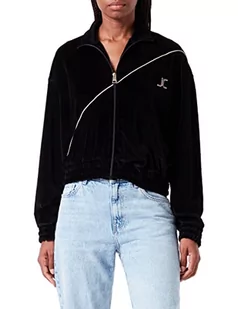 Just Cavalli Damska bluza z zamkiem błyskawicznym, 900 czarna, XXL - Bluzy damskie - miniaturka - grafika 1