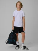 Spodnie i spodenki dla chłopców - 4F Komplet sportowy na WF (koszulka+spodenki+worek) chłopięcy - czarny 158/164 (12-14 lat) - miniaturka - grafika 1