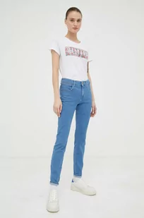 Wrangler jeansy 615 damskie kolor niebieski - Spodnie damskie - miniaturka - grafika 1