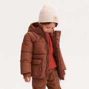 Kurtki i płaszcze dla chłopców - Reserved - Pikowana kurtka z ociepleniem - Brązowy - miniaturka - grafika 1