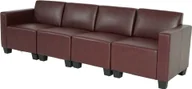 Sofy i kanapy - Modułowa sofa 4-osobowa Lyon, imitacja skóry ~ Czerwono-brązowy - miniaturka - grafika 1