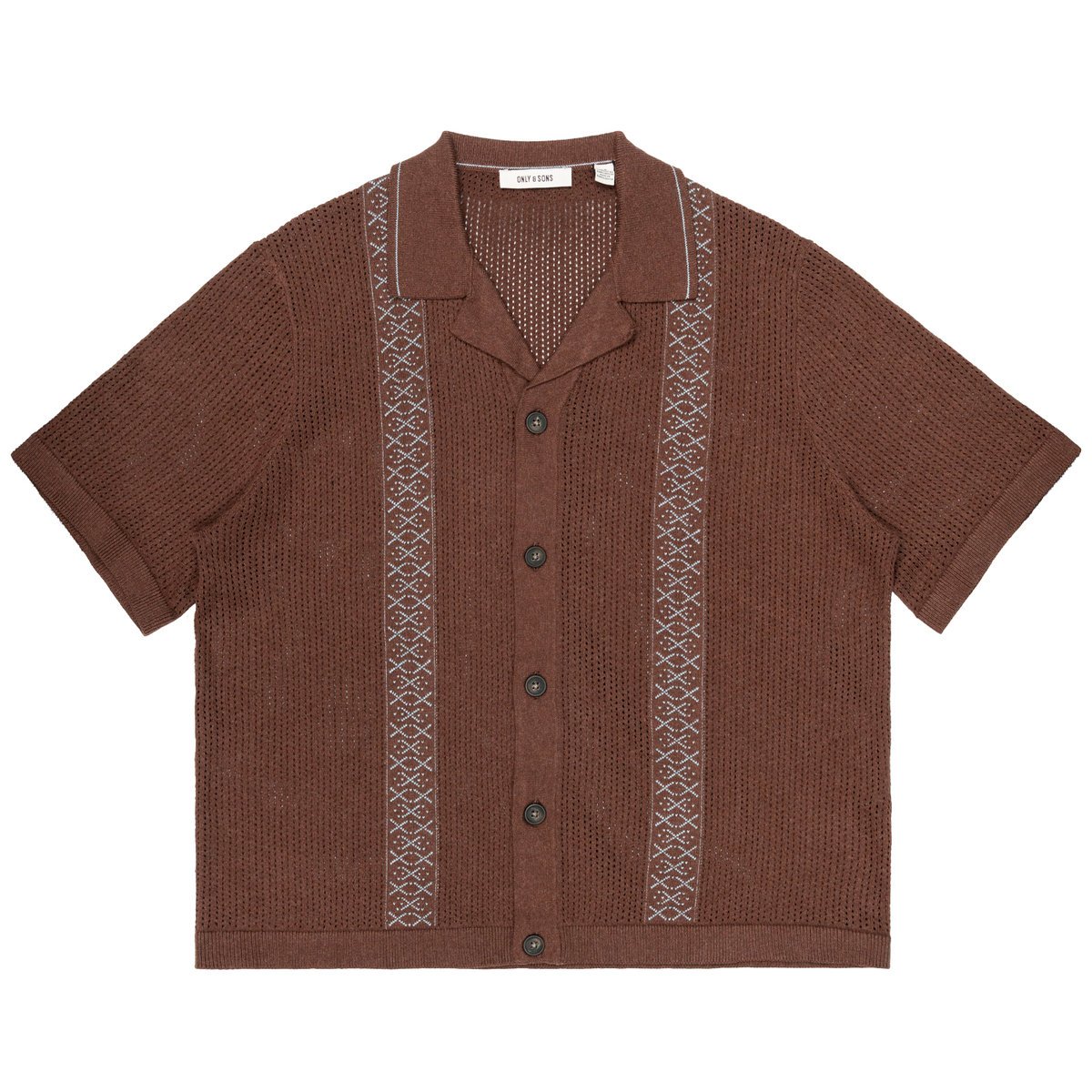 Shirt męskie Only e Sons ONSJORY RLX CROP SS KNIT