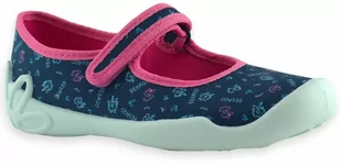 Balerinki kapcie dziewczęce Befado 114Y517 Blanca - Buty dla dziewczynek - miniaturka - grafika 1