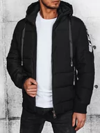 Kurtki męskie - Kurtka męska pikowana czarna Dstreet TX4637-3XL - miniaturka - grafika 1