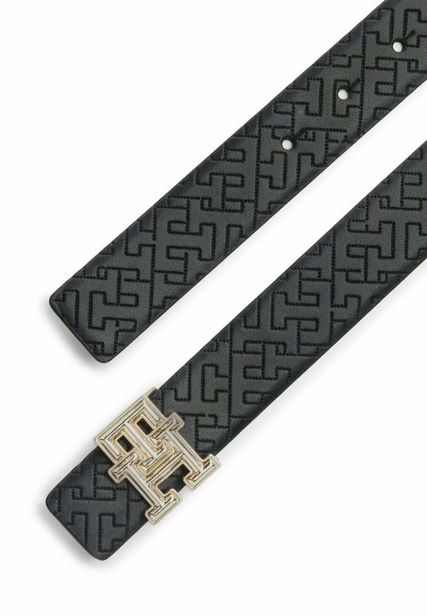 Pasek damski Tommy Hilfiger skórzany czarny skóra r. 90