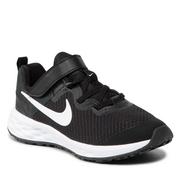 Buty sportowe damskie - Nike Buty Revolution 6 Nn (PSV) DD1095 003 Black/White/Dk Smoke Grey - miniaturka - grafika 1