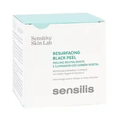 Peelingi i scruby do twarzy - Sensilis Rewitalizujący czarny peeling, 50 g - miniaturka - grafika 1