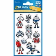 Zabawki kreatywne - Naklejki brokatowe Roboty - miniaturka - grafika 1