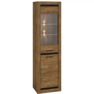 Witryna 0301 Baltica ML Meble Dąb Lefkas, Czarny - Witryny - miniaturka - grafika 1