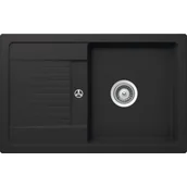 Zlewozmywaki - SCHOCK Zlewozmywak jednokomorowy z ociekaczem Lima D-100S Onyx 50x78 - miniaturka - grafika 1