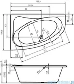 Wanny - Riho Lyra wanna asymetryczna 153,5x100,5cm prawa nóżki+syfon BA67/08/AMC55 - miniaturka - grafika 1