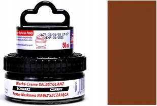 ŚREDNIA BRĄZOWA Pasta do butów ze skóry licowej WOSK Krem do obuwia + GĄBKA - Środki do obuwia i ubrań - miniaturka - grafika 1