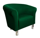 Fotele - ATOS Fotel Milo MG25 nogi chrom zieleń butelkowa - miniaturka - grafika 1