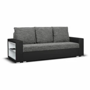 Kanapa sofa 3 os z funkcją spania sprężyny bonell HUBERT1 szara /czarna - Sofy i kanapy - miniaturka - grafika 1