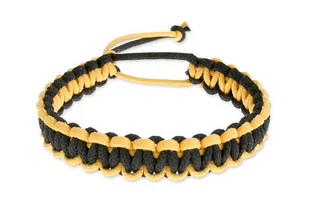 Bransoletka Czarno Żółta Pleciona Ręcznie - Bransoletki - miniaturka - grafika 1