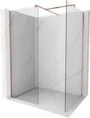 Ścianki i drzwi prysznicowe - Mexen Kioto ścianka prysznicowa Walk-in 90 x 90 cm, transparent, miedź szczotkowana - 800-090-202-65-00-090 - miniaturka - grafika 1