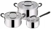 Zestawy garnków i patelni - Zestaw garnków 3-wielkości 6-elemntów JAMIE OLIVER by TEFAL E318S6 - miniaturka - grafika 1