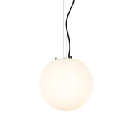 Lampy sufitowe - QAZQA Nowoczesna zewnętrzna lampa wisząca biała 25 cm IP65 - Nura - miniaturka - grafika 1