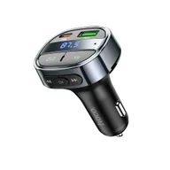 Akcesoria do smartwatchy - HOCO transmiter samochodowy FM + ładowarka samochodowa USB QC 3.0 + Type C PD 30W E70 czarny - miniaturka - grafika 1