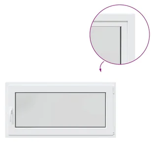 vidaXL Okno piwniczne RISOR 120x60cm uchylno-rozwierne DIN prawe białe - Tablice i flipcharty - miniaturka - grafika 1