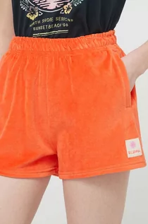 Spodenki damskie - Billabong szorty damskie kolor pomarańczowy z aplikacją high waist EBJNS00108 - grafika 1