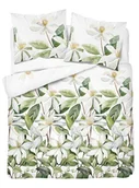 Pościel - Pościel satynowa 200x220 5481a zielone liście - miniaturka - grafika 1