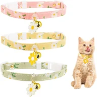 Obroże dla kotów - sztuki małych obroży dla zwierząt Daisy, urocze obroże dla kotów, obroża dla kota z szybkim zapięciem - miniaturka - grafika 1