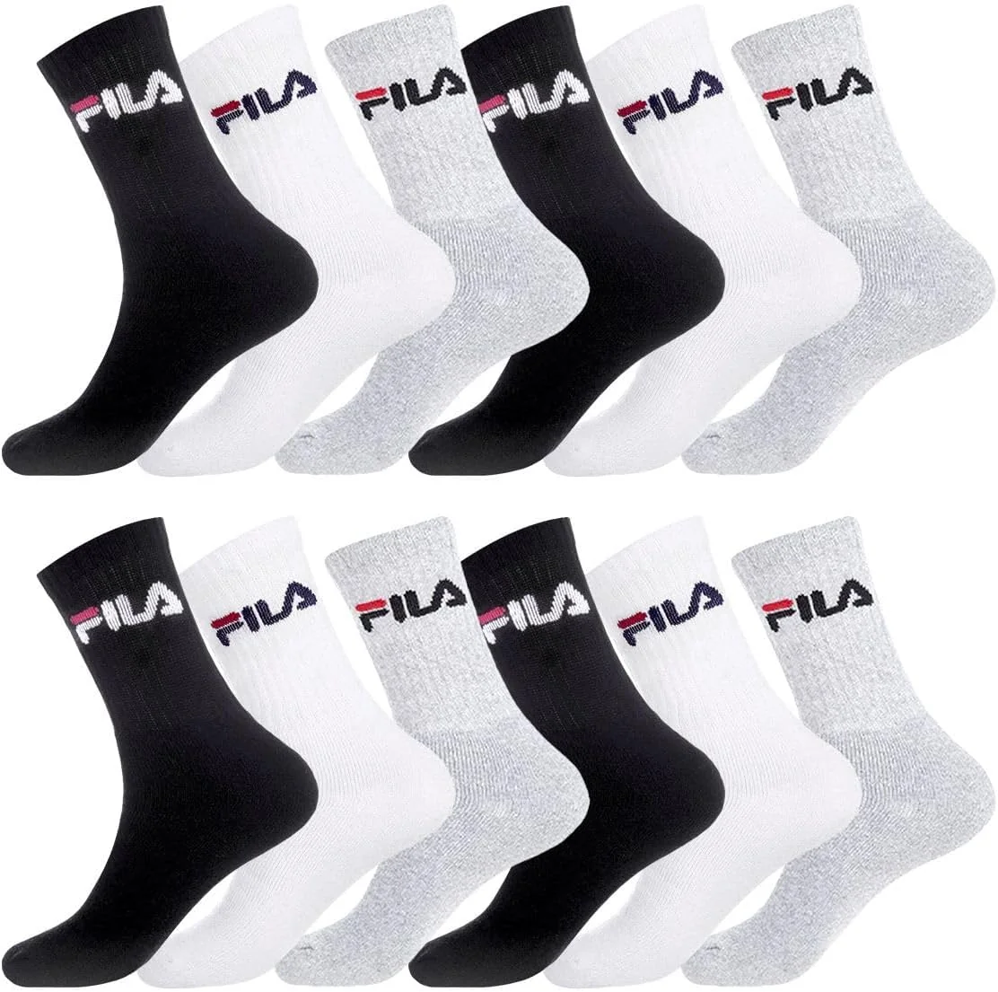 Fila skarpety męskie Sportswear zestaw 12 par 43/46 wielokolorowe